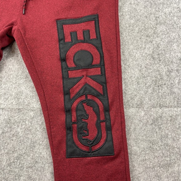 Ecko Unltd Men's Sweatpants Fleece Jogger Embroidered Leg Hit Logo Medium - Picture 3 of 8